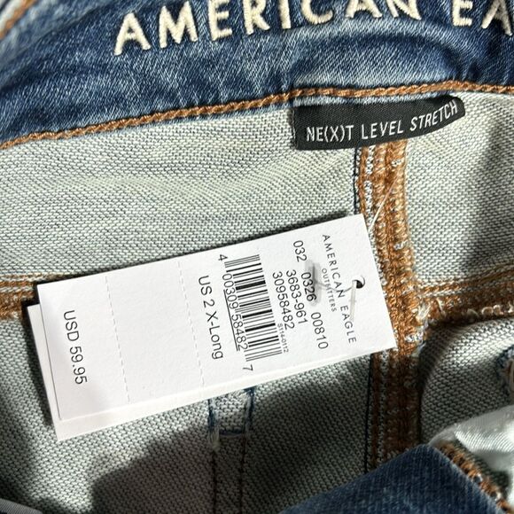 American eagle hi rise jeggings 2 extra long stretch  new - Picture 4 of 6